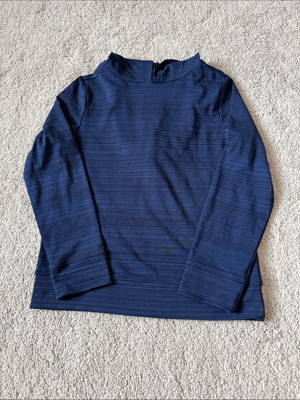 Lands' End Girls' Long Sleeve Navy Blue Tee